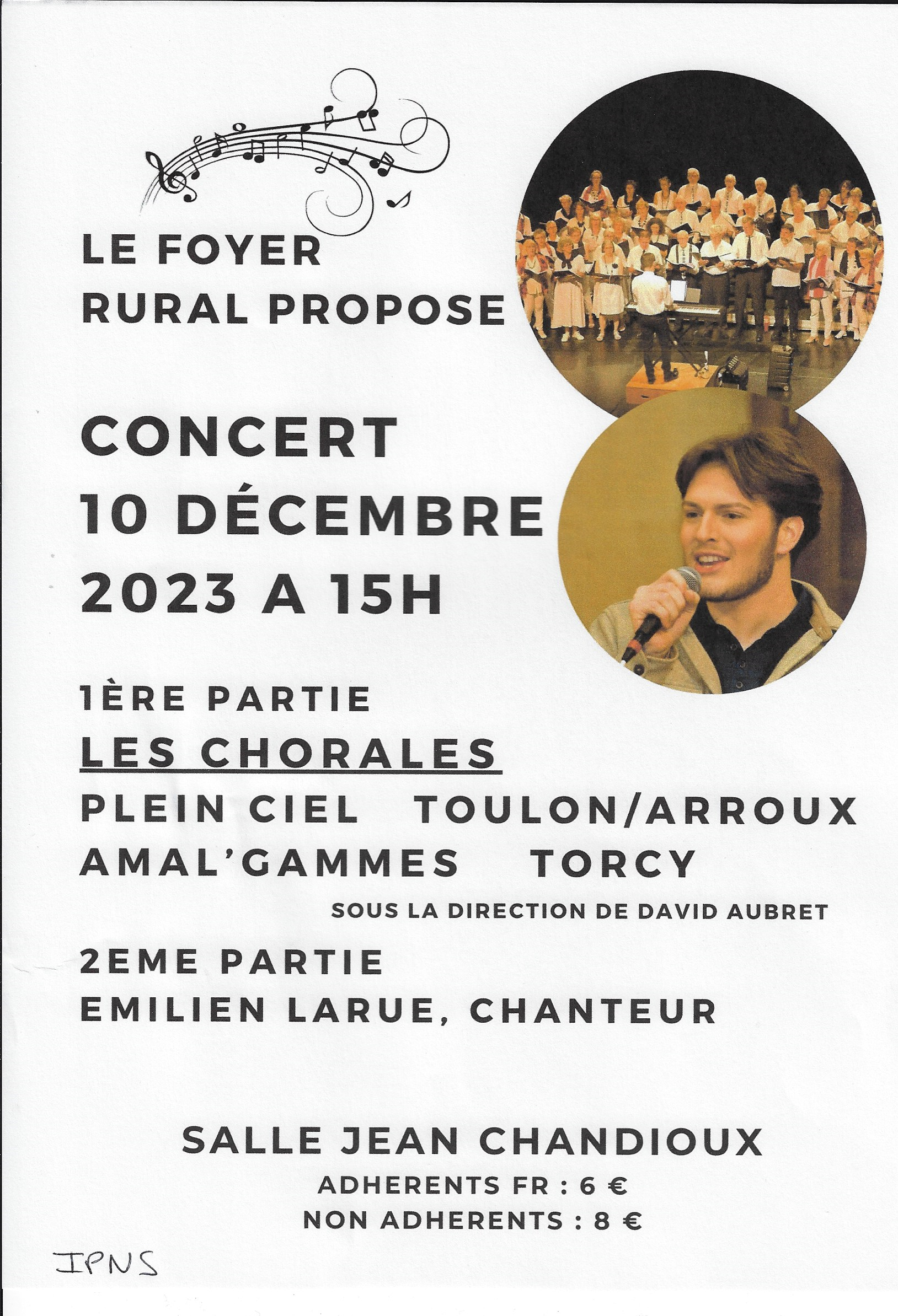 Plein Ciel, Amal'gammes et Émilien Larue en concert à Toulon-sur-Arroux