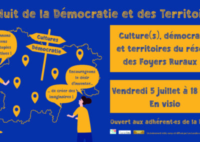 Discutons culture(s), démocratie et territoires le 5 juillet en visio !