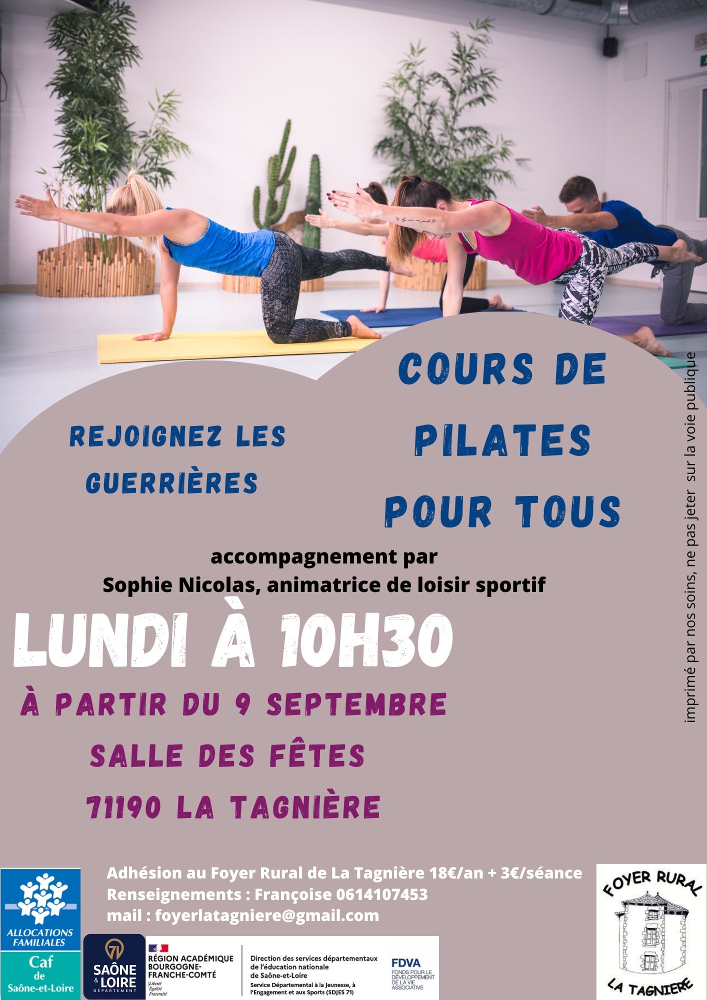 Cours de pilates à La Tagnière