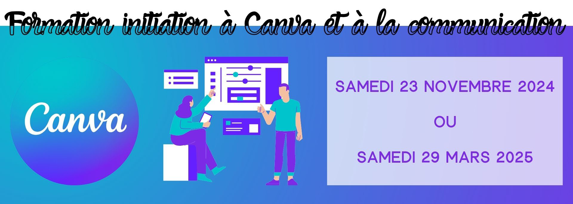 Formation communication et initiation à Canva à La Roche Vineuse