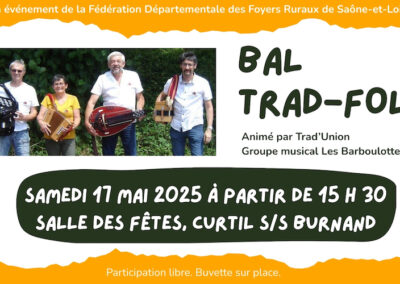 Bal Trad-Folk le 17 mai à Curtil-sous-Burnand.